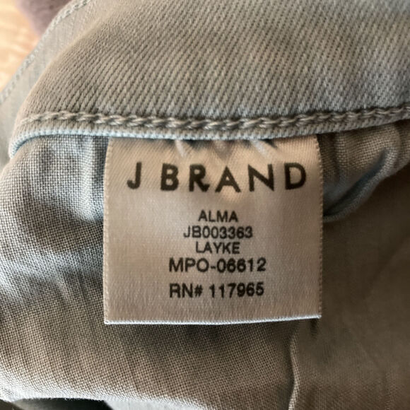 J BRAND WOMEN'S ALMA BLUE LAYKE HIGH RISE STRAIGHT LEG DENIM JEANS SIZE 28 - Picture 10 of 12